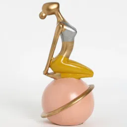 casacraft from pepperfry Multicolor Polyresin Lady Yoga Figurine Backbend image 5