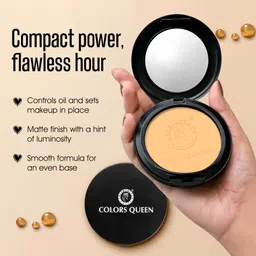 colors queen Silk Lightweight Compact Powder with Argan Oil Compact image 3