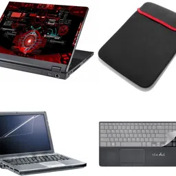 UNIXAA Laptop Vinyl Skin Sticker 4IN1 Combo With Screen Guard, Key Guard & Case-1150 Combo Set-picture-17