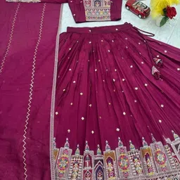 pedr trends Embroidered Semi Stitched Lehenga Choli image 3