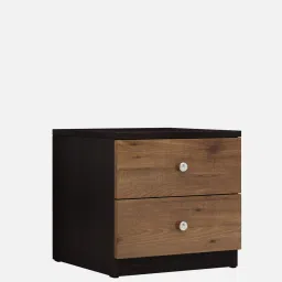 crystal furnitech Eliza Engineered wood Bedside Table In Knotty Wood & Wenge Finish image 3