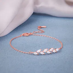 giva Sterling Silver Zircon Rhodium Bracelet-picture-31