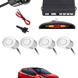 zplus Car Parking Sensors - Set of 4 with Reverse Parking Camera (White)-16 Safety of Passengers/Car One Alarm Kit-2421 Parking Sensor-picture-21