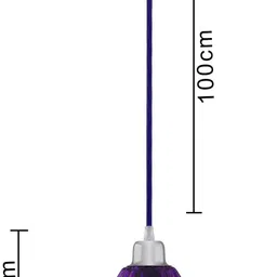 glowhere Purple Glass Industrial Pendant Light | Retro Edison Hanging Lamp for Home Pendant Lamp Ceiling Lamp image 5