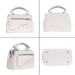 santorini Women White Satchel image 3