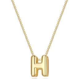 ARISTAL Jewellery Gold-Plated Bubble Letter Necklaces - H-picture-58