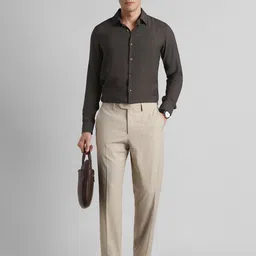 SIMON CARTER LONDON Spread Collar Long Sleeves Slim Fit Casual Shirt image 2