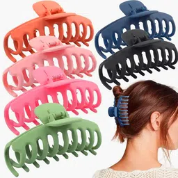 Lyphy Women Set of 3 Comb Shape Matt Finished Claw Clip image 2