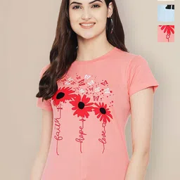 Metronaut Women Typography 3 Printed Applique T-shirt-picture-38