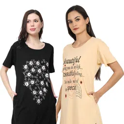 INNAYARA DIVIRTA Women Floral 2 Printed Pockets 1 T-shirt-picture-39