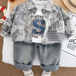 StyleCast x Revolte Boys Printed T-shirt and Shirt with Trousers-picture-8