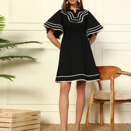 DEEBACO Women Cotton Fit & Flare Dress-image-93