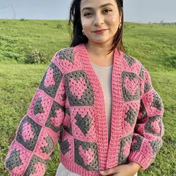 Sugercandy Women Geometric Self Design Cardigan with Embroidered Detail-image-84