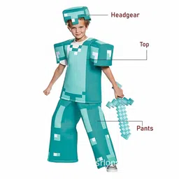 Little Surprise Box LLP Boys Videogame Diamond Warrior Halloween Costume Fancy Dress-picture-46