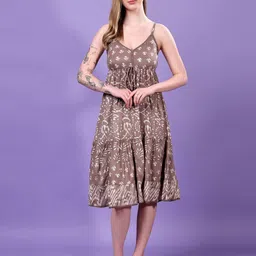 RANGRIWAZ Floral Fit & Flare Midi Dress-picture-11