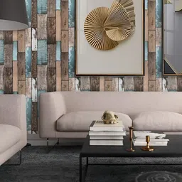 INDIAN ROYALS Blue & Brown Printed Waterproof Self Adhesive Wallpaper-picture-35