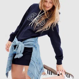 GAP Women Logo Printed Hooded Sweatshirt-image-15