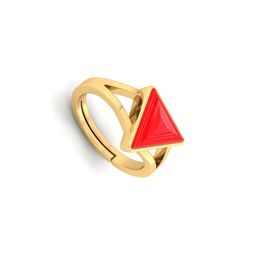 VISHVMA Moonga Studded 12.25 Ratti Finger Ring-picture-3