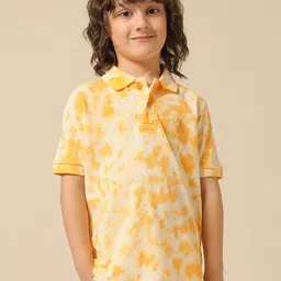 U.S. Polo Assn. Kids Boys Tie And Dye Dyed Polo Collar Pure Cotton Regular Fit T-shirt-picture-14