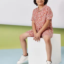 Stylo Bug Boys Printed Short Sleeves Shirt with Shorts image 1