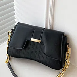 LULU & SKY PU Oversized Structured Handheld Bag with Tasselled image 1