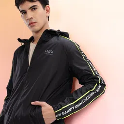 HRX by Hrithik Roshan Hooded Printed Training Jacket-picture-33