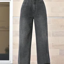 DressBerry Women Comfort Straight Fit High-Rise Light Fade Acid Wash Stretchable Jeans-picture-16