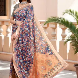 GULKEE FAB Floral Zari Handloom Saree image 3