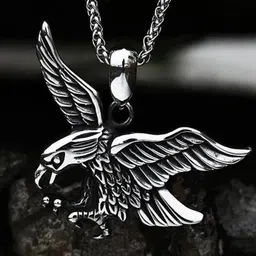 krenoz Krelin Silver-Plated Stainless Steel Pendant With Chain-picture-43