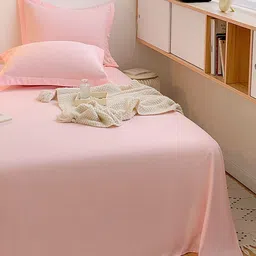 JC HOME Pink 140 TC Double Queen Bedsheet Set- 2 m x 2.30 m image 4