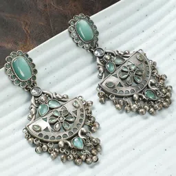 VIVAZS Peacock Shaped Chandbalis Earrings image 1