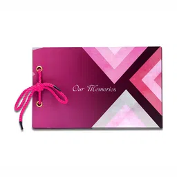 Sehaz Artworks Pink Printed Scrapbook Photo Album-image-86