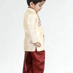 Covetus Kids-Boys Cream Kurta Sets image 2