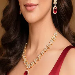 BlingNation American Diamond Stone Studded Jewellery Set image 4