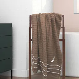 Nautica Beige & White 1 Cotton 500 GSM Bath Towel-picture-25