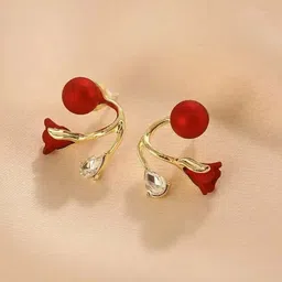 styledose Sterling Silver Classic Stone Studded Antique Studs-image-8