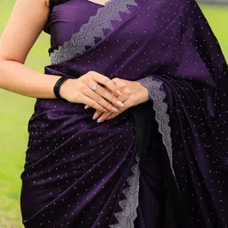 all about you Women Polka Dots Print saree image 5