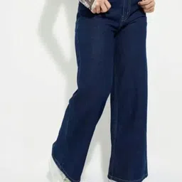 VK FASHION Women Jean Wide Leg High-Rise Stretchable Jeans-image-12