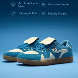 The Souled Store Men Colourblocked PU Sneakers image 2