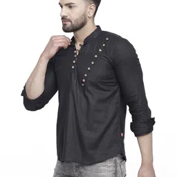 B BEN Men Black Kurtas image 4