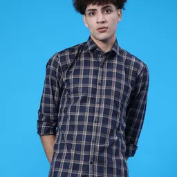V-Mart Men Slim Fit Checked Casual Shirt-image-59