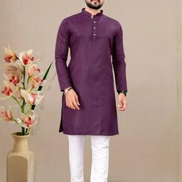 BH FAB Men Maroon Cotton Kurtas-picture-15