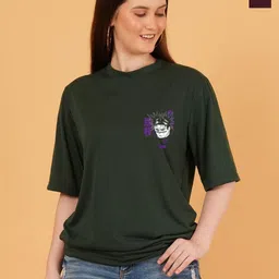 kintu parantu Women Pack Of 2 Printed Drop-Shoulder Sleeves T-shirt-image-78