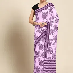 BUTA BUTI Floral Pure Cotton Saree-image-92