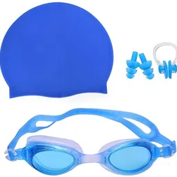 shifter Swimming Kit With Cap, Goggle, 2 Pair Ear Plugs & 1 Nose Clip Combo Swimming Kit image 1