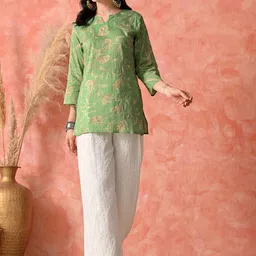 HARIKS Printed Round Neck Tunic & Palazzo Co-Ords-picture-42