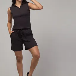 BRACHY Self Design Shirt & Shorts Co-Ord Set image 2