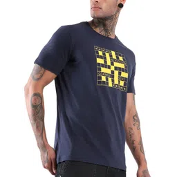 WROGN Men Graphic Printed Round Neck Cotton Slim Fit T-Shirt image 3