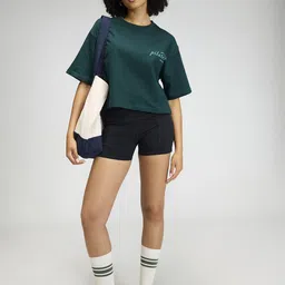 CAVA Women Typography Printed Round Neck Cotton Boxy T-shirt-image-61
