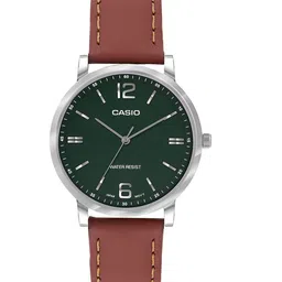 CASIO Women Brass Dial & Leather Cuff Straps Analogue Watch A2447-image-54